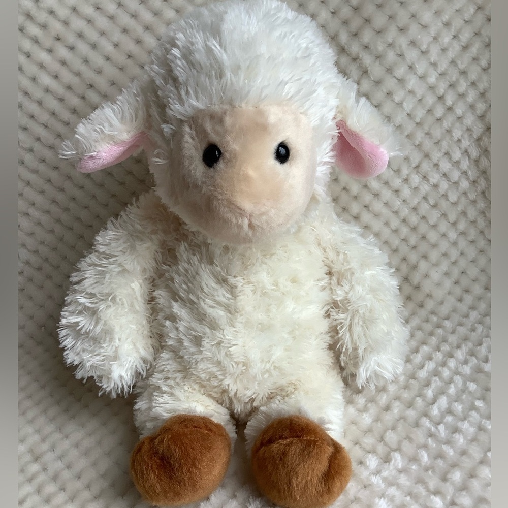 Aurora World Plush Peek A Boo Lamb Stuffed Animal Sheep Magnetic Hands Toy